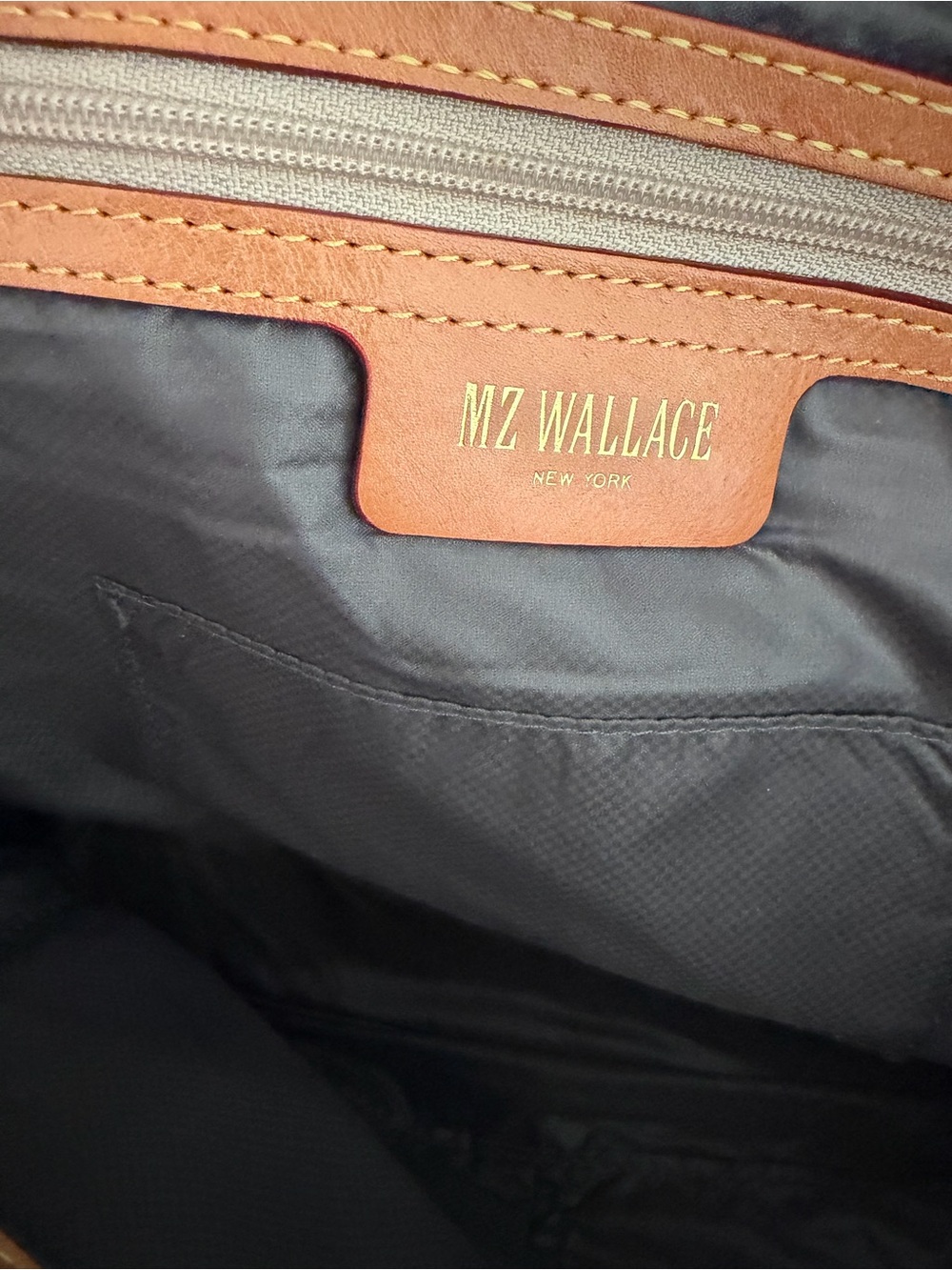 MZ Wallace Quilted Grey Shoulder Bag with Gold Hardware - Picture 8 of 10